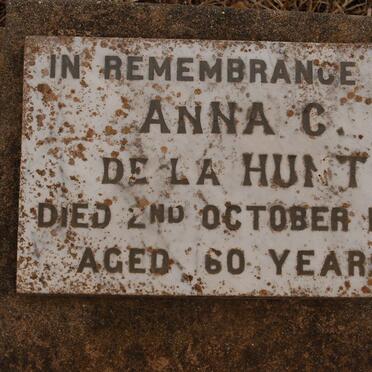 HUNT Anna C., de la -1916