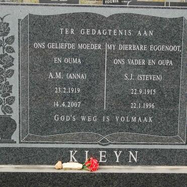 KLEYN S.J. 1915-1996 &amp; A.M. 1919-2007