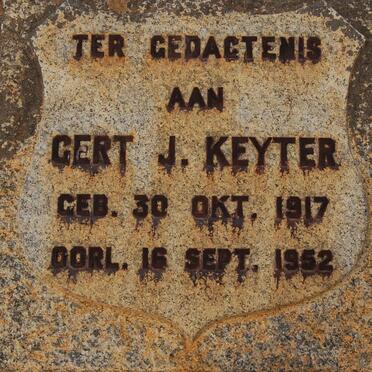 KEYTER Gert J. 1917-1952
