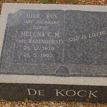 KOCK Helena C.M. nee BADENHORST 1879-1962