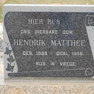 MATTHEE Hendrik 1883-1956