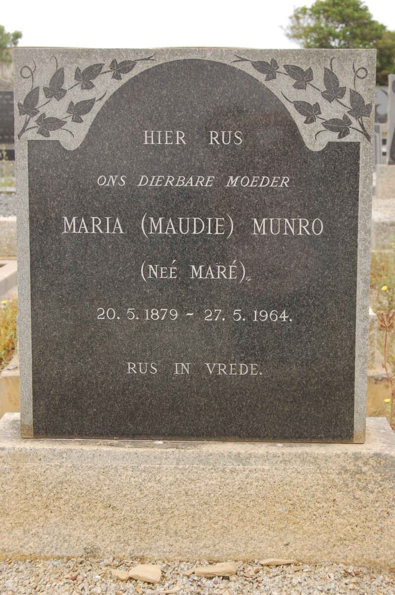 MUNRO Maria nee MARE 1879-1964