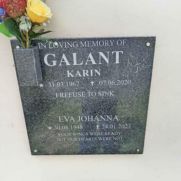 GALANT Eva Johanna 1948-2023 :: GALANT Karin 1967-2020