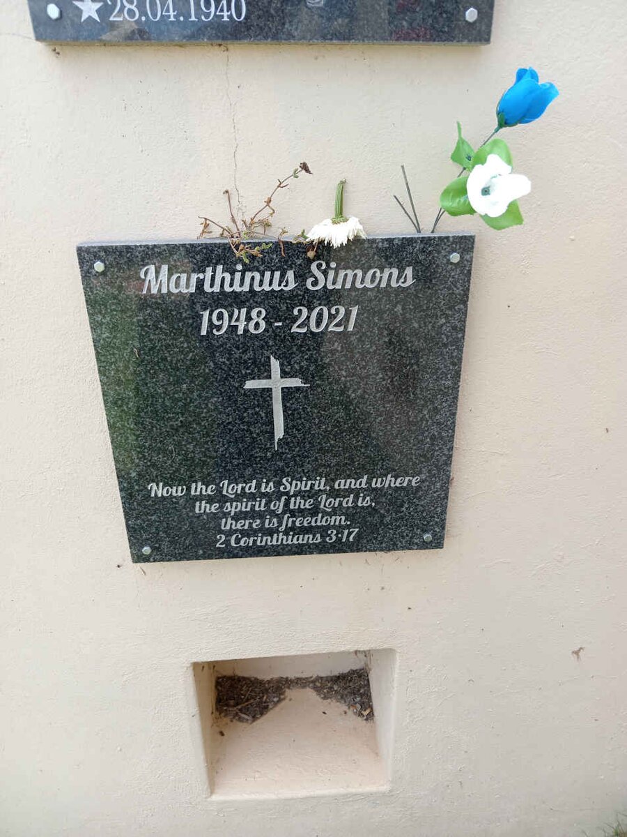 SIMONS Marthinus 1948-2021