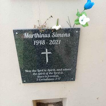 SIMONS Marthinus 1948-2021