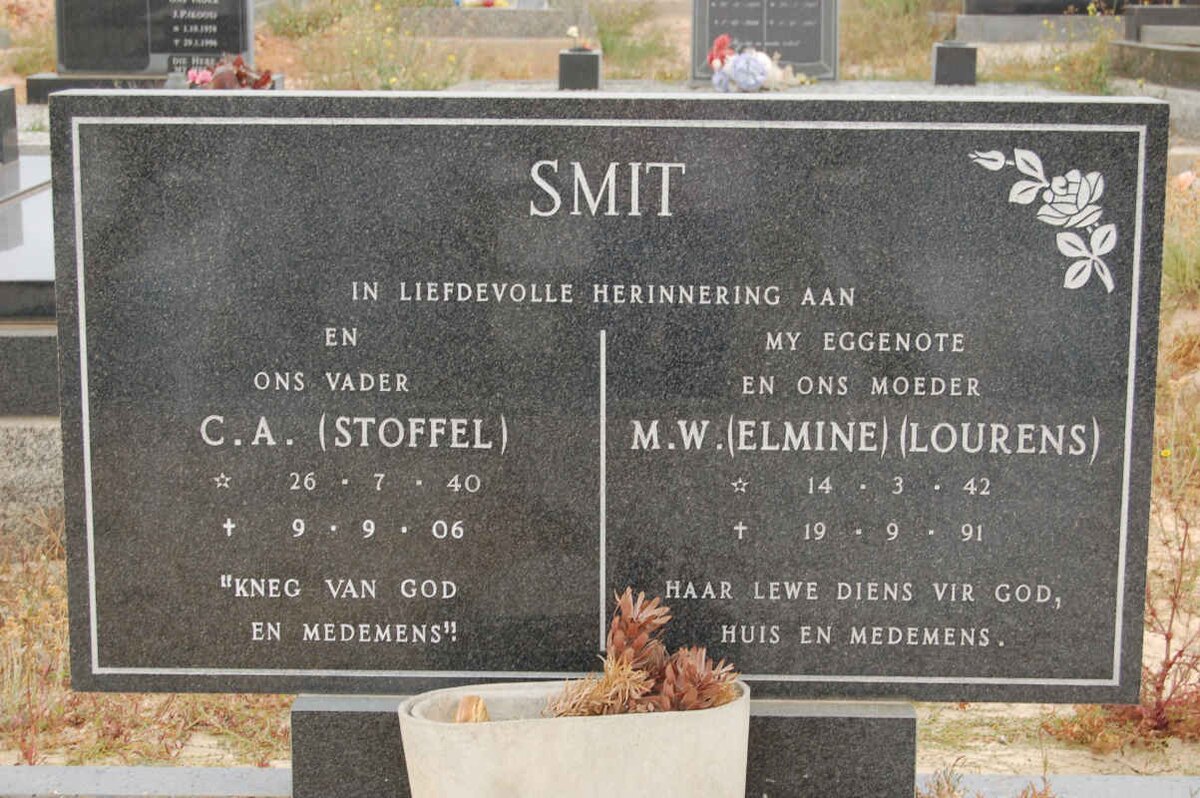 SMIT C.A. 1940-2006 &amp; M.W. LOURENS 1942-1991