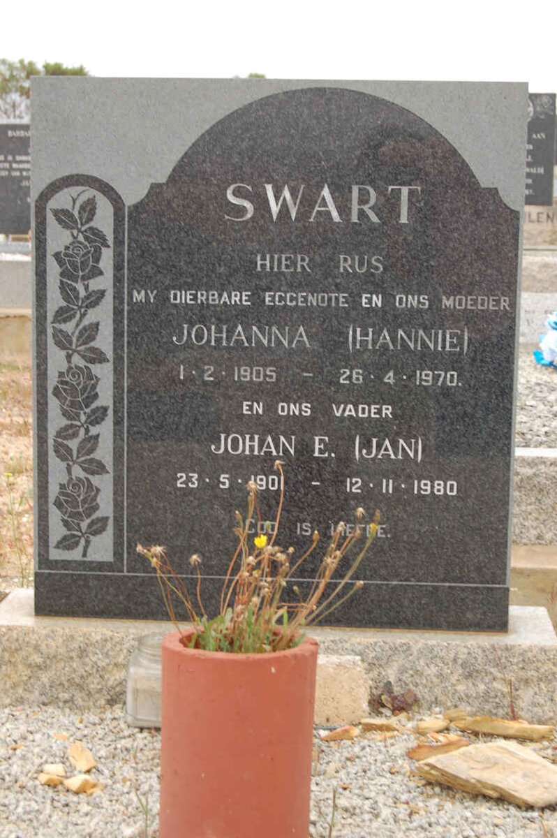 SWART Johan E. 1901-1980 &amp; Johanna 1905-1970
