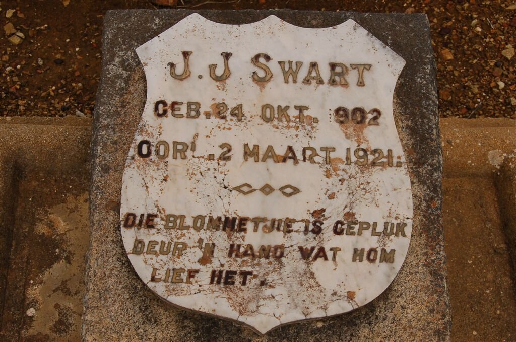 SWART J.J. 1902-1921