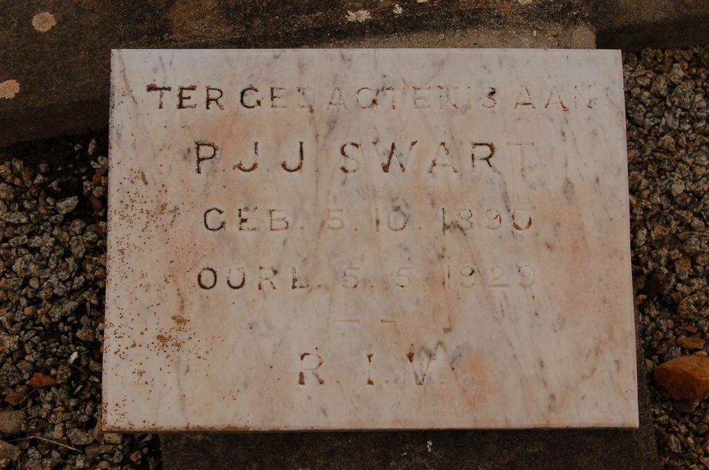 SWART P.J.J. 1890-1929