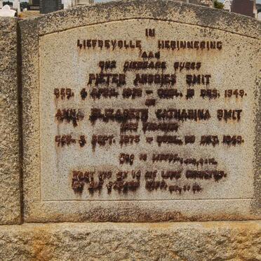 SMIT Pieter Andries 187?-1949 &amp; Anna Elizabeth Catharina VISAGIE 1875-1949