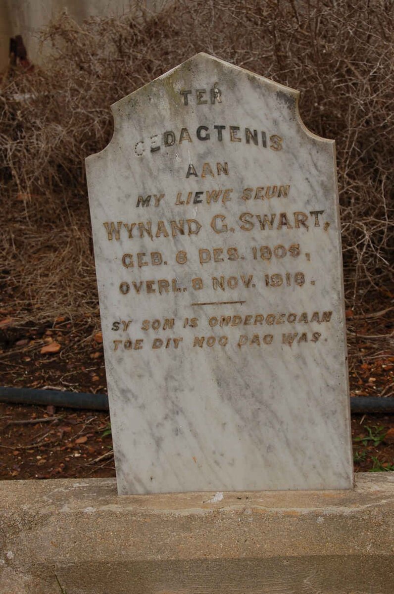 SWART Wynand G. 1905-1918