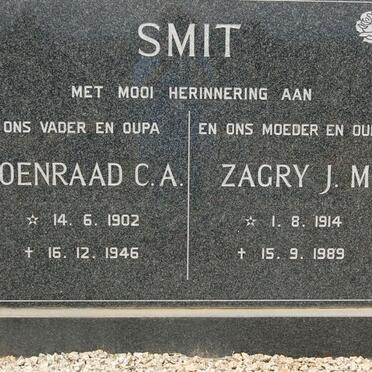 SMIT Coenraad C.A. 1902-1946 &amp; Zagry J.M. 1914-1989