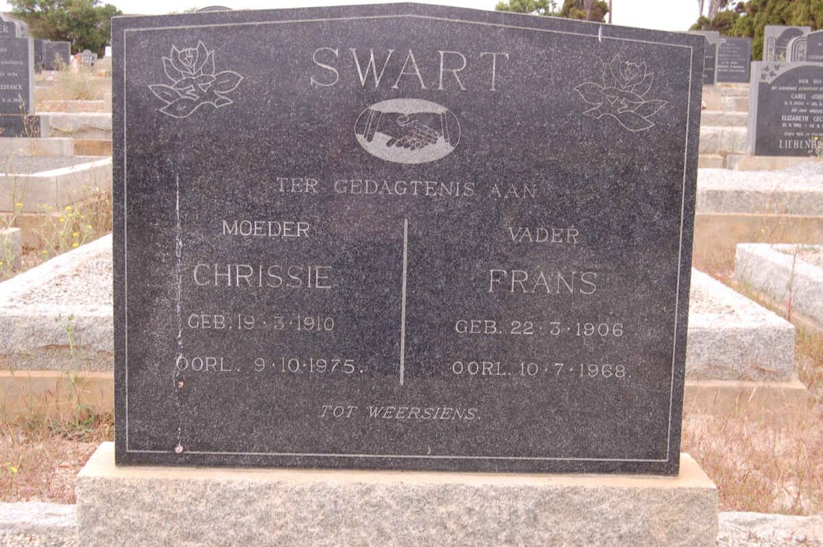 SWART Frans 1906-1968 &amp; Chrissie 1910-1975