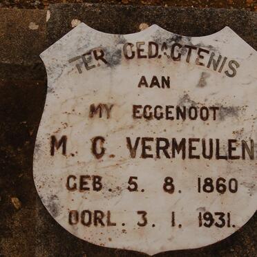 VERMEULEN M.C. 1860-1931