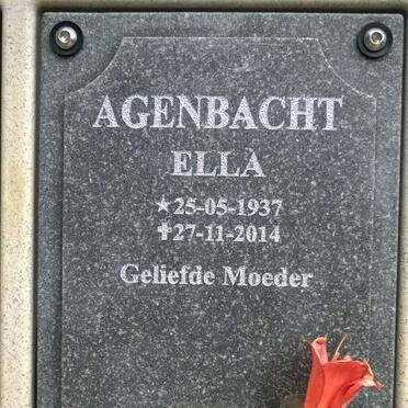 AGENBACHT Ella 1937-2014