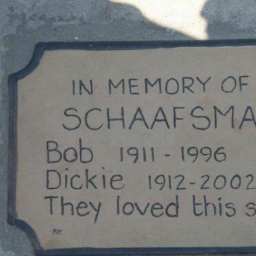 SCHAAFSMA Bob 1911-1996 &amp; Dickie 1912-2002
