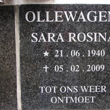OLLEWAGEN Sara Rosina 1940-2009