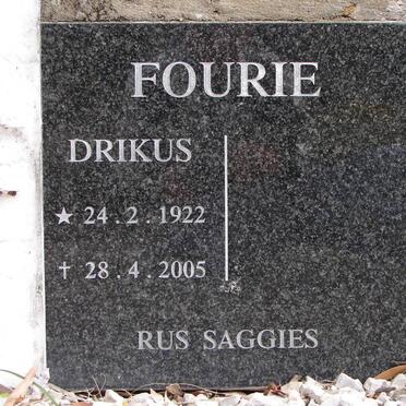 FOURIE Drikus 1922-2005