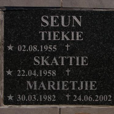 SEUN Tiekie 1955- :: Skattie 1958- :: Marietjie 1982-2002