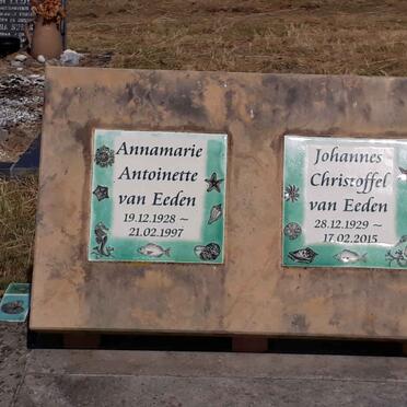 EEDEN Johannes Christoffel, van 1929-2015 &amp; Annamarie Antoinette 1928-1997