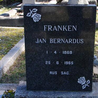 FRANKEN Jan Bernardus 1868-1965