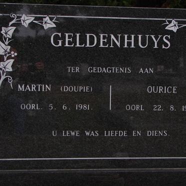 GELDENHUYS Martin -1981 &amp; Ourice -1993