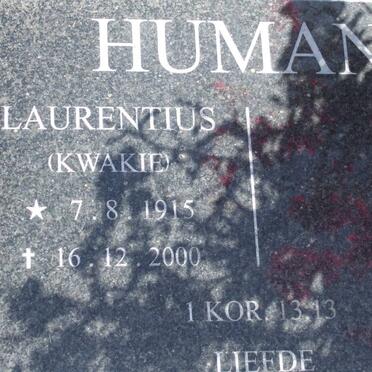 HUMAN Laurentius 1915-2000