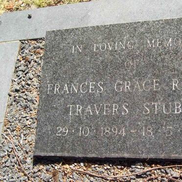STUBBS Frances Grace Robina Travers 1894-1979