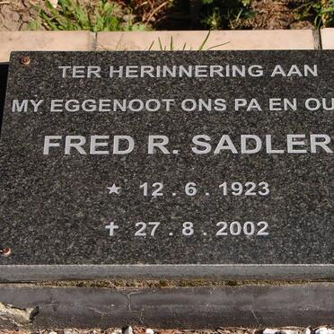SADLER Fred R. 1923-2002