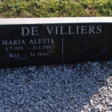 VILLIERS Maria Aletta, de 1933-2004
