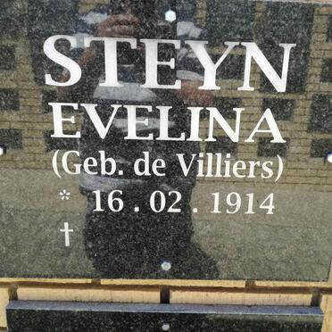 STEYN Evelina nee DE VILLIERS 1914-