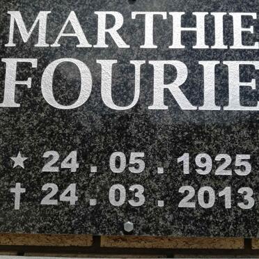FOURIE Marthie 1925-2013