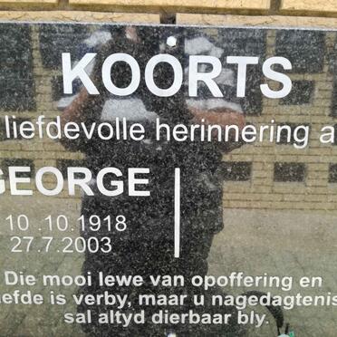 KOORTS George 1918-2003