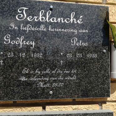 TERBLANCHÉ Godfrey 1932- &amp; Petro 1933-