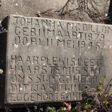 DILLON Johanna M.G. 1879-1945