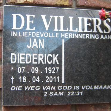 VILLIERS Jan Diederick, de 1927-2011