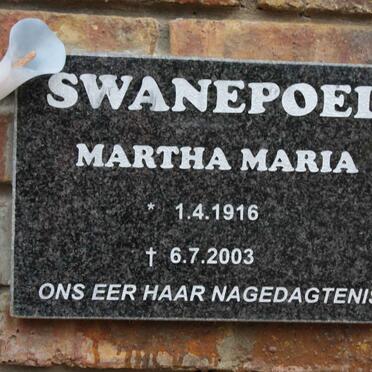 SWANEPOEL Martha Maria 1916-2003