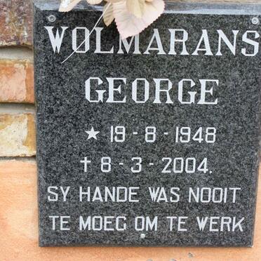 WOLMARANS George 1948-2004