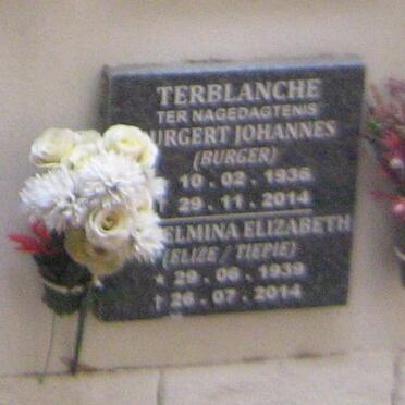 TERBLANCHE Burgert Johannes 1936-2014 &amp; Wilhelmina Elizabeth 1939-2014