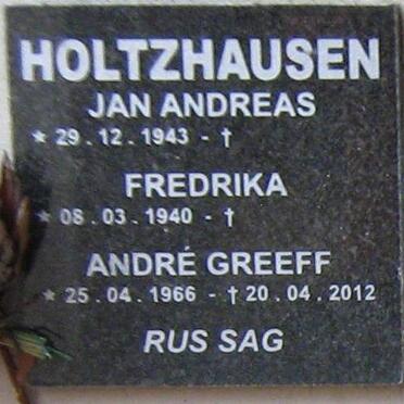 HOLTZHAUSEN Jan Andreas 1943- &amp; Fredrika 1940- :: HOLTZHAUSEN André Greeff 1966-2012