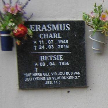 ERASMUS Charl 1949-2016 &amp; Betsie 1956-