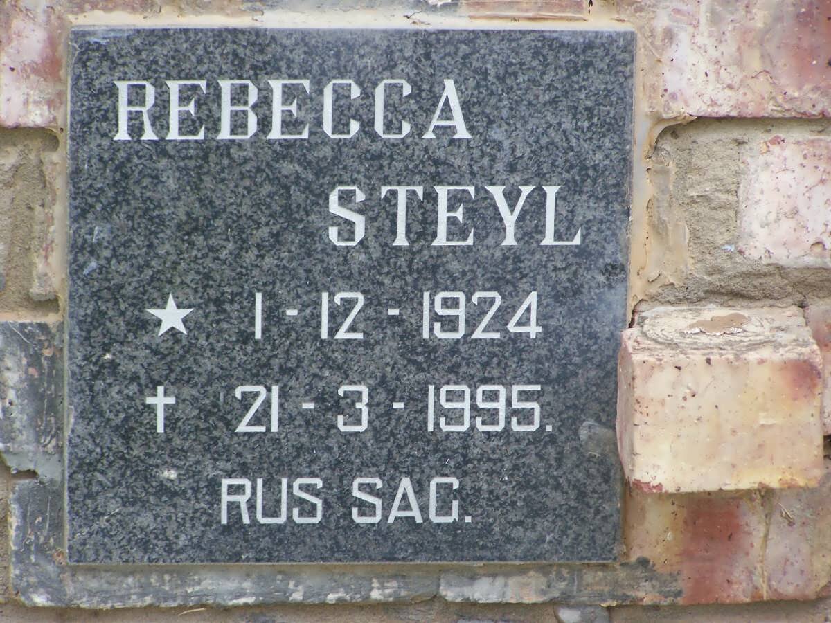 STEYL Rebecca 1924-1995