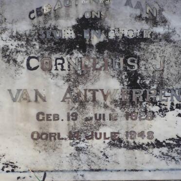ANTWERPEN Cornelius J., van 1928-1948