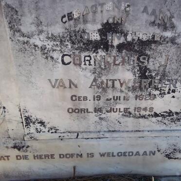 ANTWERPEN Cornelius J., van 1928-1948