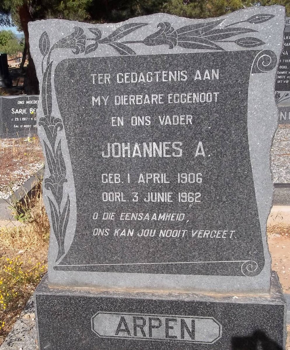 ARPEN Johannes A. 1906-1962