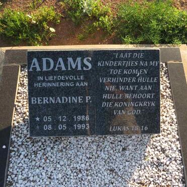 ADAMS Bernadine P. 1986-1993