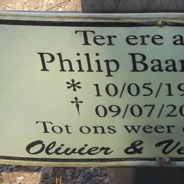 BAARTMAN Philip 1954-2010
