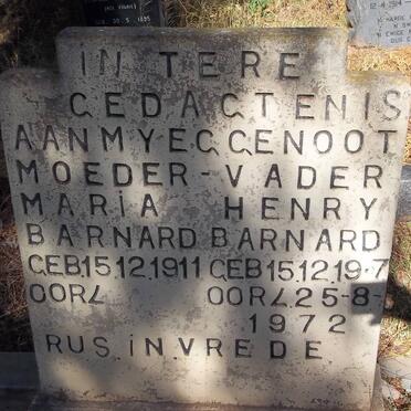 BARNARD Henry 19?7-1972 &amp; Maria 1911-