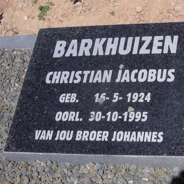 BARKHUIZEN Christian Jacobus 1924-1995