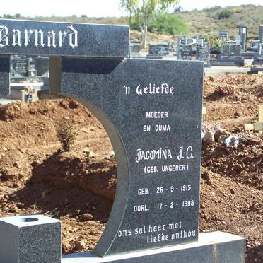 BARNARD Jacobus Johannes 1906-1973 &amp; Jacomina J.C. UNGERER 1915-1998